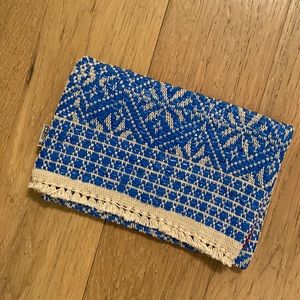 Handmade woven clutch NWOT